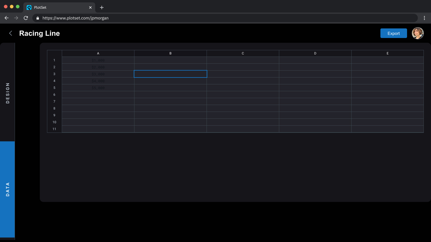 Recovered chart dataset prepared for editing and animation